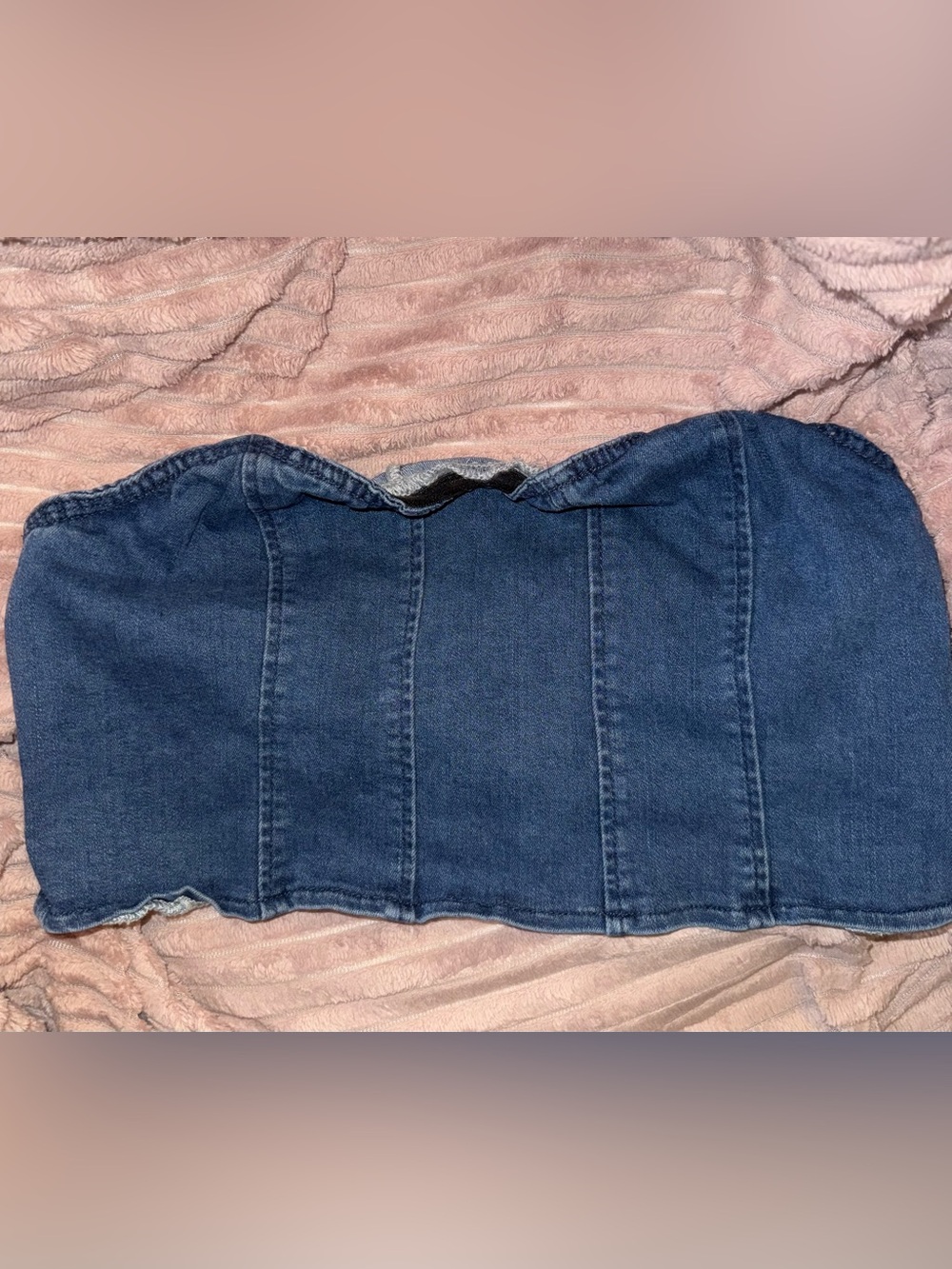 New without tags! Blue Denim Strapless Tube Top Size Large